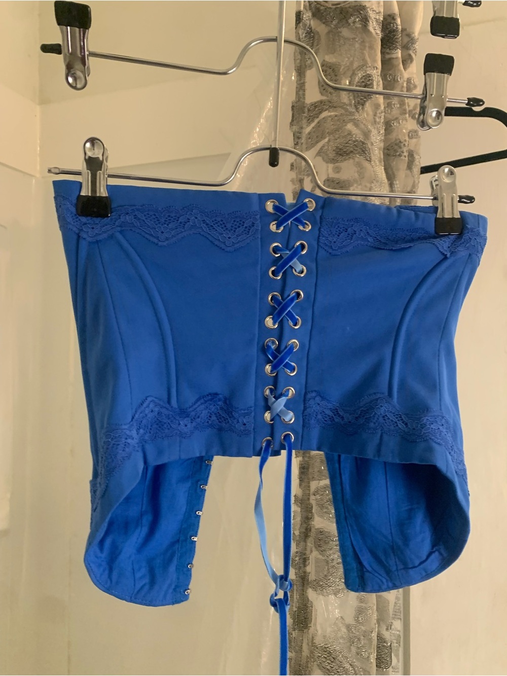 Princess Polly blue corset top size 2